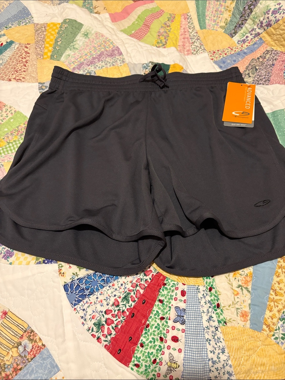 Champion Black Women's Athletic Shorts with Drawstring